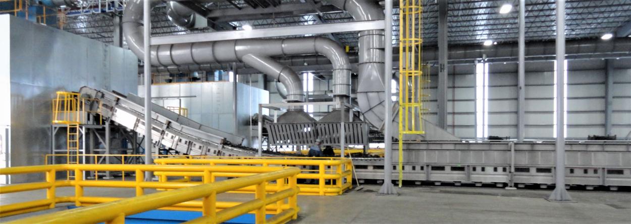 cooling, degating, shot-blasting loading cooling, degating, shot-blasting loading