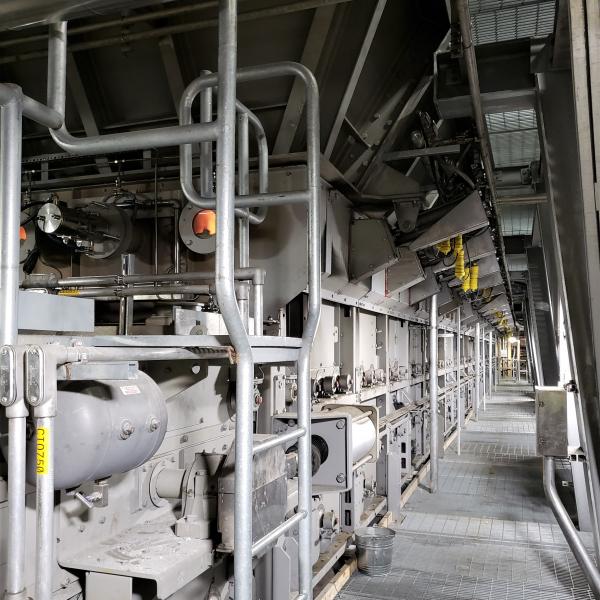 Trockenschlacke-Förderung in einem Kohlekraftwerk