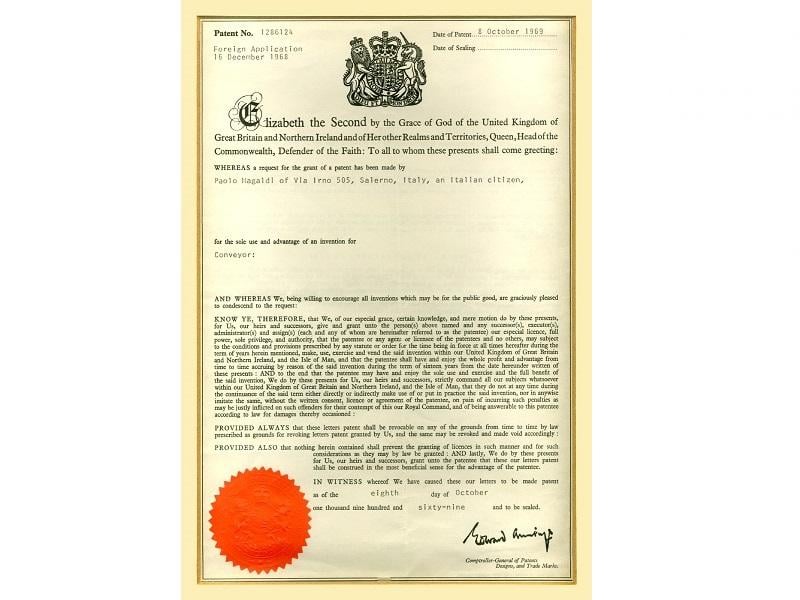 magaldi patent 1968 uk
