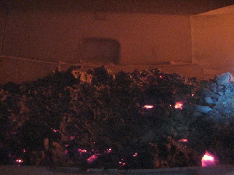 ash postcombustion on the steel belt