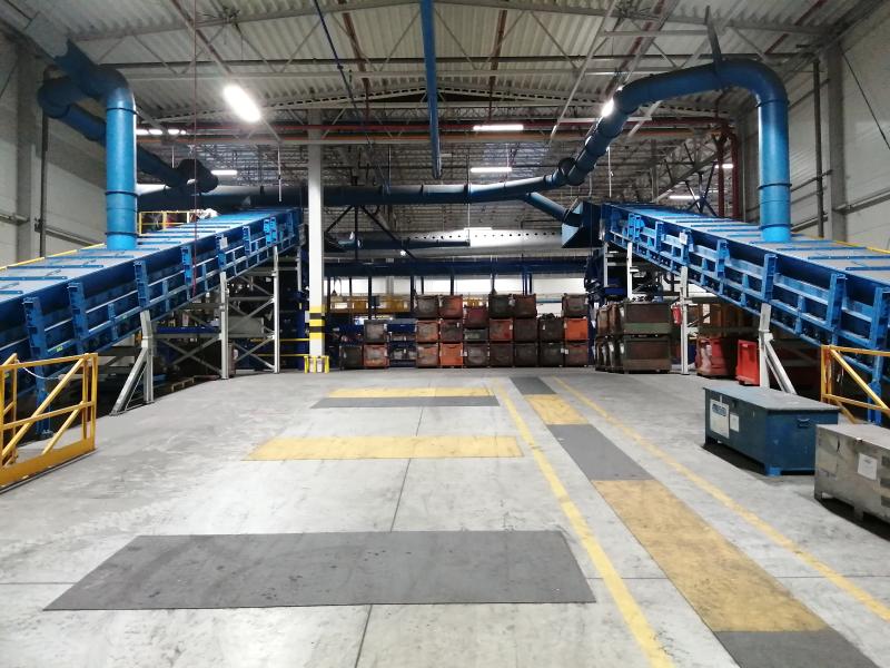 shot-blasting loading