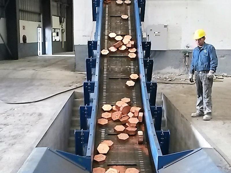 copper scrap conveying