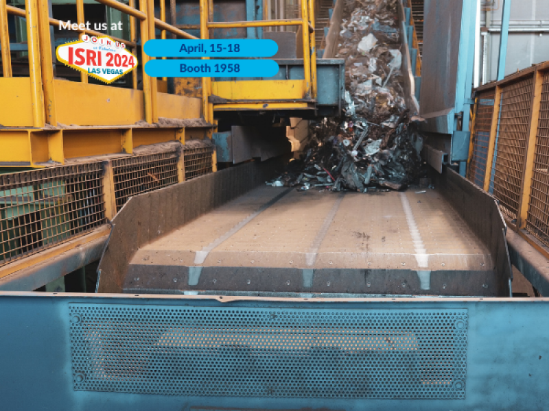 ISRI 2024, scrap handling, Superbelt conveyor for scrap handling