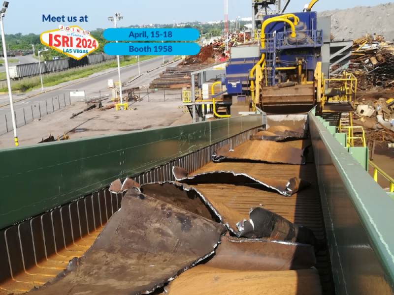 ISRI 2024, scrap handling, Superbelt conveyor for scrap handling