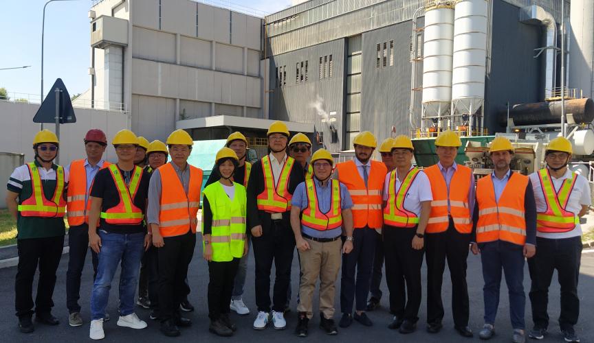 Dry IBA extraction: a Taiwanese delegation visits the Desio WtE plant to study the Ecobelt® WA system